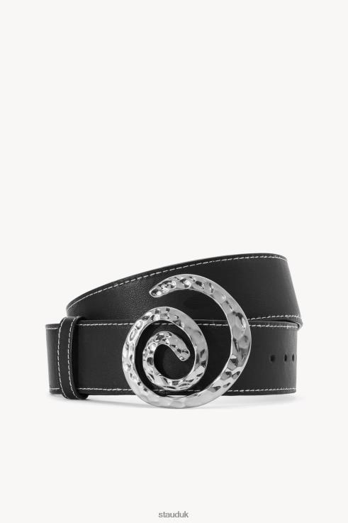 J8R0H851 SWIRL BUCKLE BELT Women STAUD Accessories Black