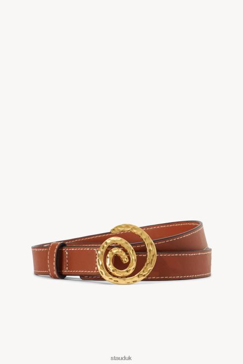 J8R0H852 SWIRL BUCKLE BELT Women STAUD Accessories Tan