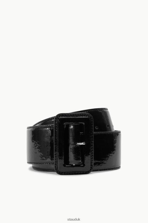 J8R0H856 WIDE WAIST BELT Women STAUD Accessories Black Patent