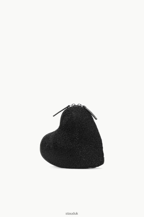 J8R0H836 BEADED HEART CLUTCH Women STAUD Accessories Black