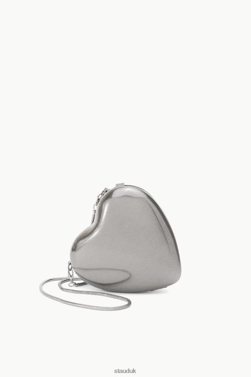 J8R0H841 METAL HEART CLUTCH Women STAUD Accessories Silver