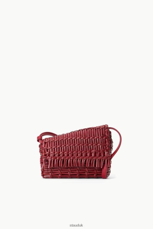J8R0H702 ACUTE WOVEN CROSSBODY BAG Women STAUD Clothing Ruby