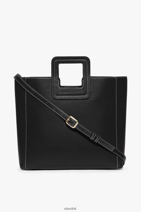 J8R0H832 SHIRLEY LEATHER BAG Women STAUD Accessories Black
