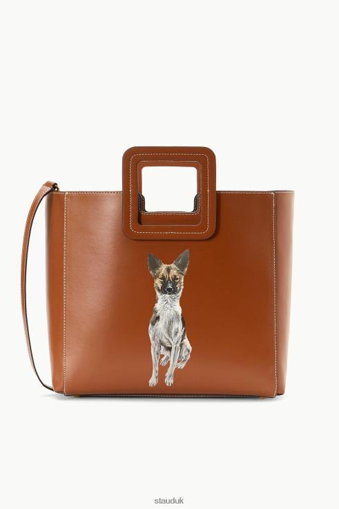 J8R0H1013 CUSTOM SHIRLEY LEATHER BAG Women STAUD Accessories Tan