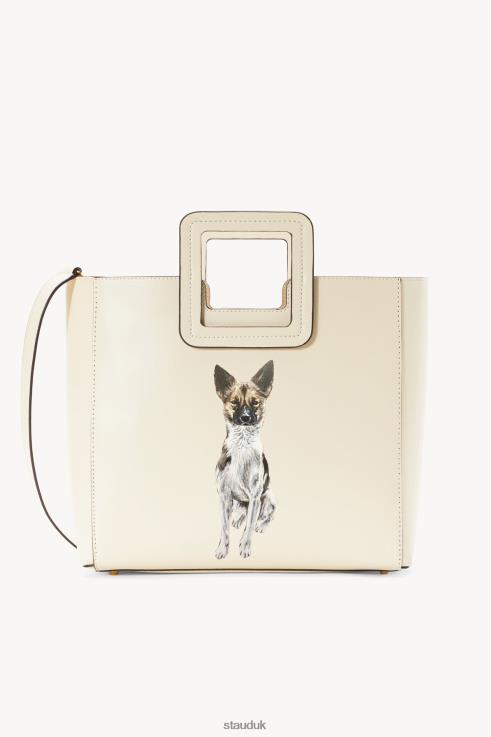 J8R0H1016 CUSTOM SHIRLEY LEATHER BAG Women STAUD Accessories Cream