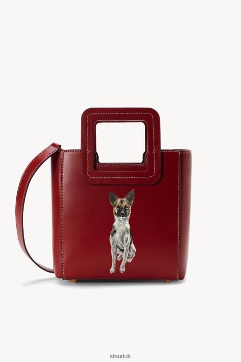 J8R0H1010 CUSTOM MINI SHIRLEY LEATHER BAG Women STAUD Accessories Cognac