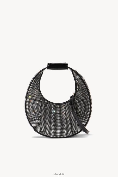 J8R0H814 MINI MOON CRYSTAL BAG Women STAUD Accessories Black Rhinestones