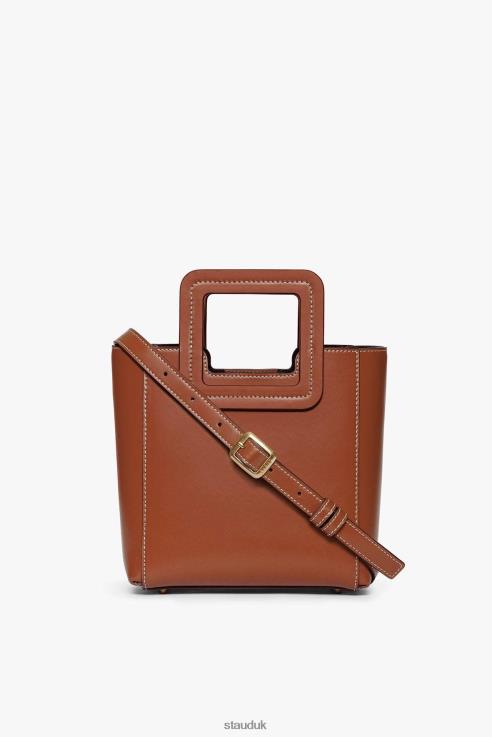 J8R0H826 MINI SHIRLEY LEATHER BAG Women STAUD Accessories Saddle