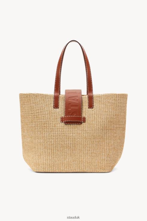 J8R0H715 MERCATO RAFFIA TOTE Women STAUD Clothing Natural Tan