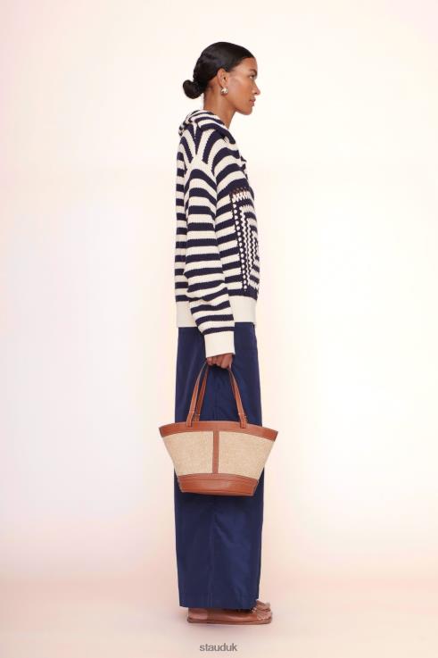 J8R0H789 HENRI PETITE RAFFIA TOTE Women STAUD Accessories Natural Tan