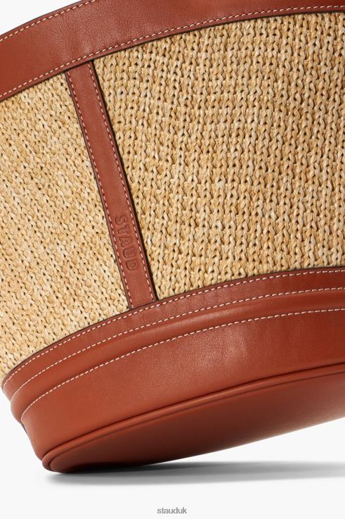 J8R0H789 HENRI PETITE RAFFIA TOTE Women STAUD Accessories Natural Tan