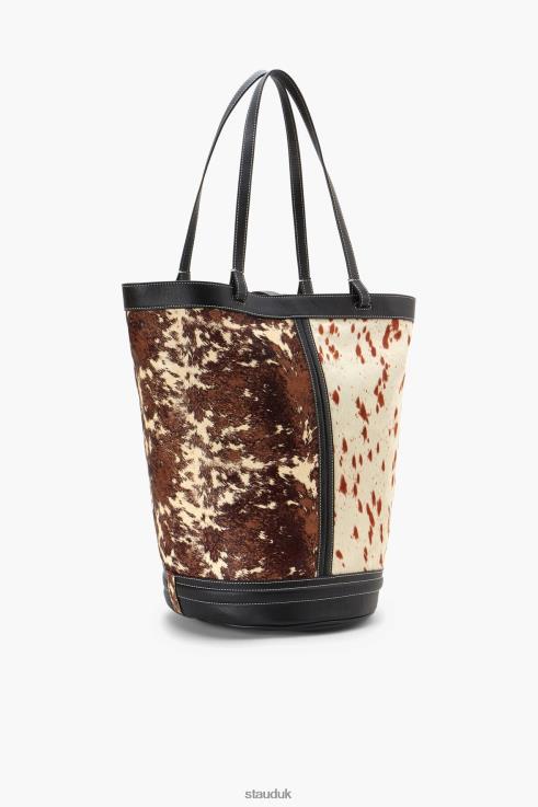J8R0H793 HENRI BUCKET TOTE Women STAUD Accessories Mixed Haircalf