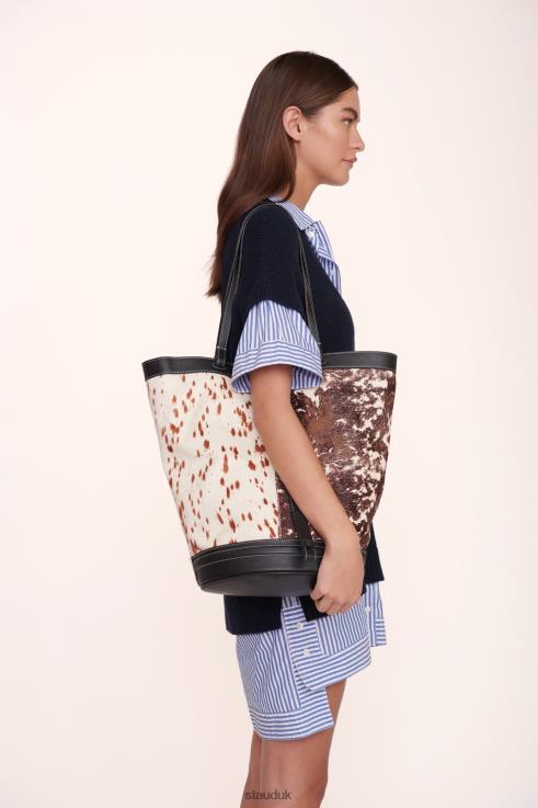 J8R0H793 HENRI BUCKET TOTE Women STAUD Accessories Mixed Haircalf