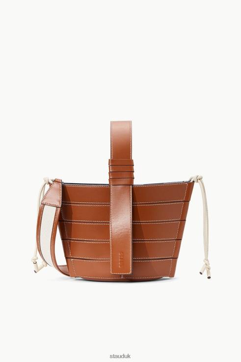 J8R0H847 DIAMOND MINI TOTE Women STAUD Accessories Tan Cream