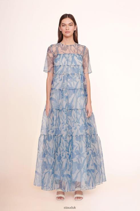 J8R0H105 HYACINTH DRESS Women STAUD Clothing Sky Wildflowers