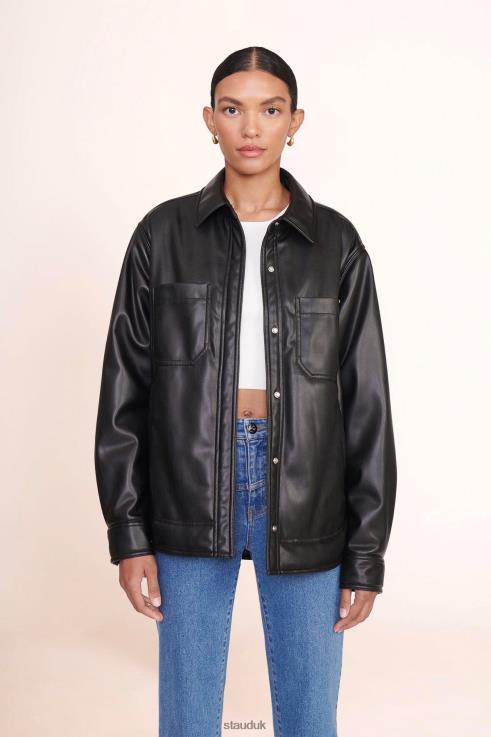 J8R0H622 VOYAGING JACKET VEGAN LEATHER Women STAUD Clothing Black