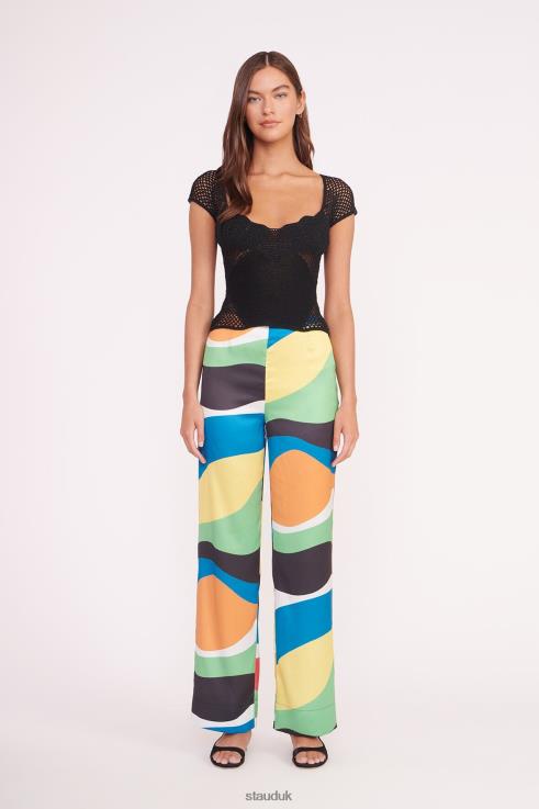 J8R0H507 OSCAR PANT Women STAUD Clothing Marble Wave