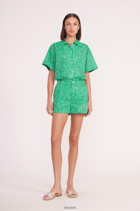 J8R0H511 ZOEY SHORT Women STAUD Clothing Green Palm