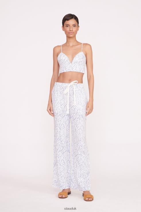 J8R0H515 ALIZE PANT Women STAUD Clothing Blue Palm