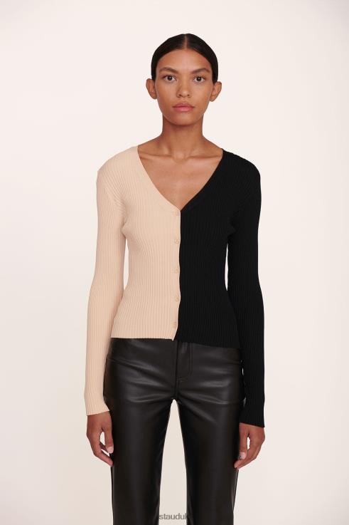 J8R0H398 CARGO SWEATER Women STAUD Clothing Buff Black