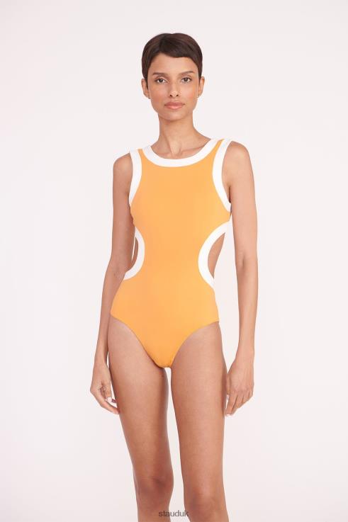 J8R0H637 DOLCE ONE PIECE Women STAUD Clothing Nectarine White