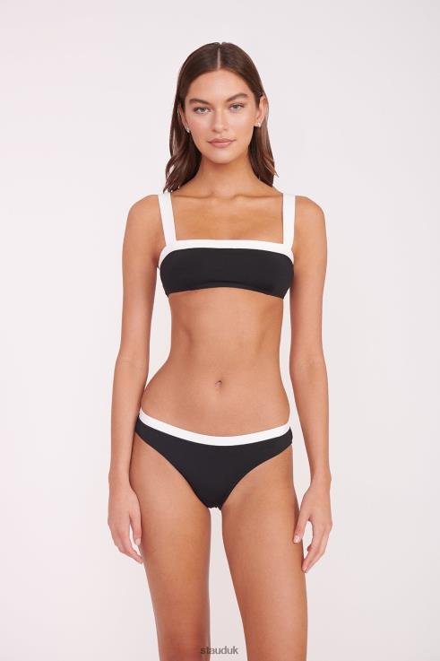 J8R0H642 LIV BIKINI TOP Women STAUD Clothing Black White