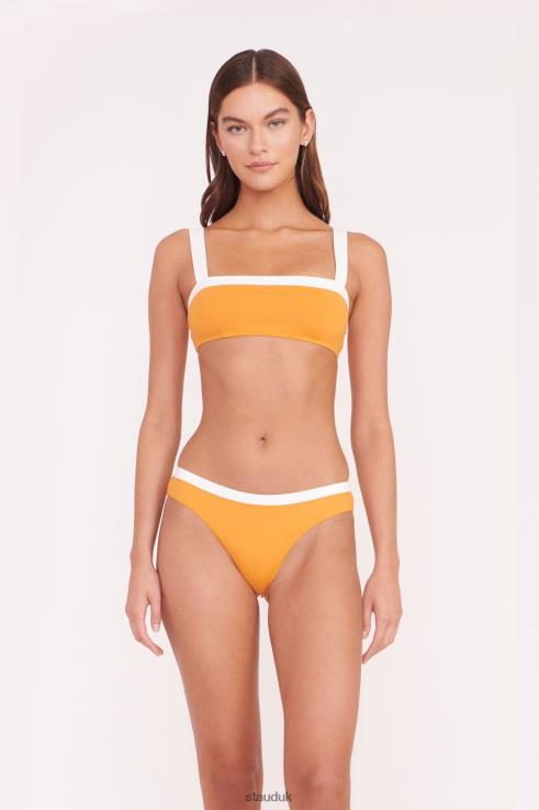 J8R0H644 LIV BIKINI TOP Women STAUD Clothing Nectarine White