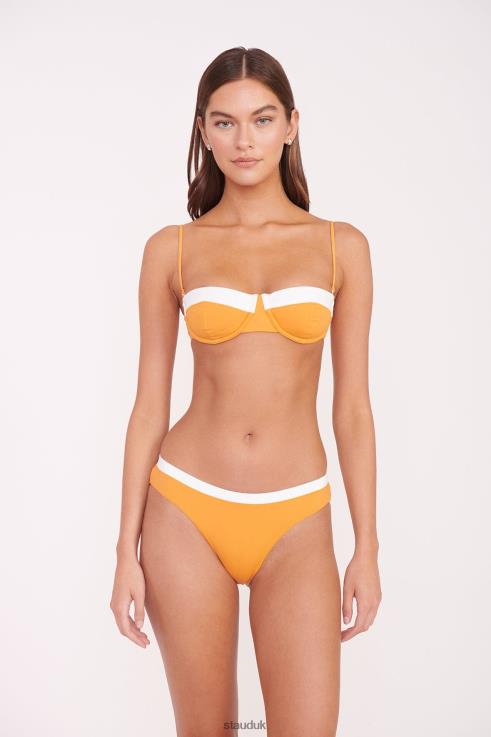 J8R0H648 JO BALCONETTE BIKINI TOP Women STAUD Clothing Nectarine White