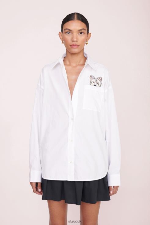 J8R0H1023 CUSTOM CLASSIC OVERSIZED SHIRT Women STAUD x C.BONZ Accessories White