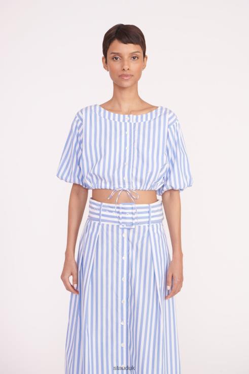 J8R0H327 ELLINGTON TOP Women STAUD Clothing Sea Stripe