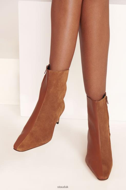 J8R0H1003 WALLY SPLIT ANKLE BOOT Women STAUD Shoes Tan
