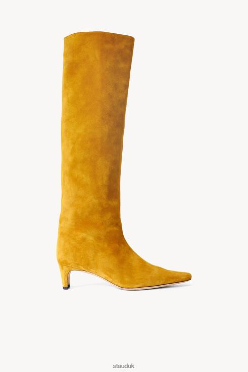 J8R0H967 WALLY BOOT SUEDE Women STAUD Shoes Ocher