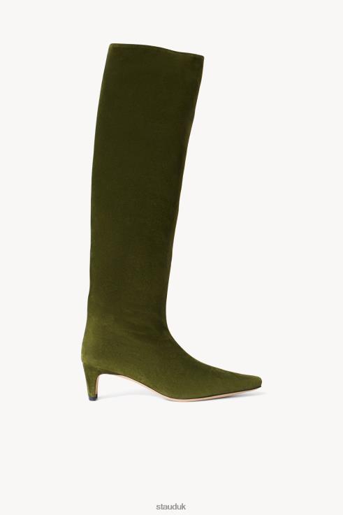 J8R0H968 WALLY BOOT SUEDE Women STAUD Shoes Olive