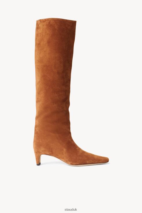 J8R0H971 WALLY BOOT Women STAUD Shoes Tan Suede