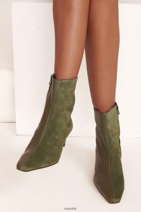 J8R0H998 WALLY SPLIT ANKLE BOOT Women STAUD Shoes Avocado