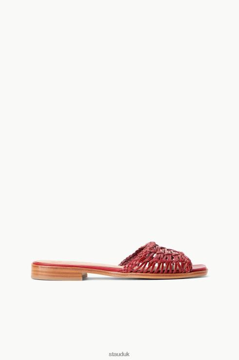 J8R0H695 CASPIAN WOVEN SLIDE Women STAUD Clothing Ruby