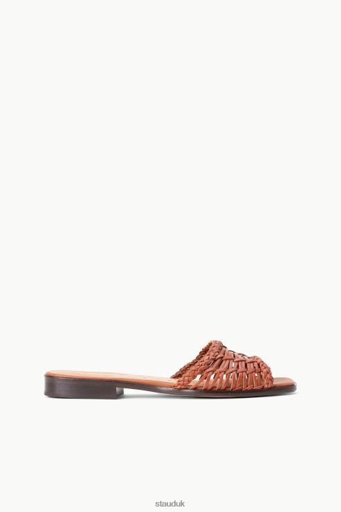 J8R0H696 CASPIAN WOVEN SLIDE Women STAUD Clothing Tan